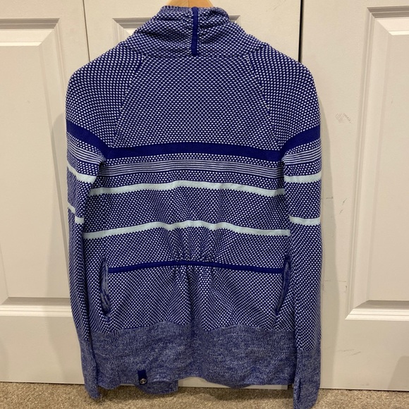 Ivivva Blue & Light Blue Asymmetrical Knit Sweater - Picture 6 of 8